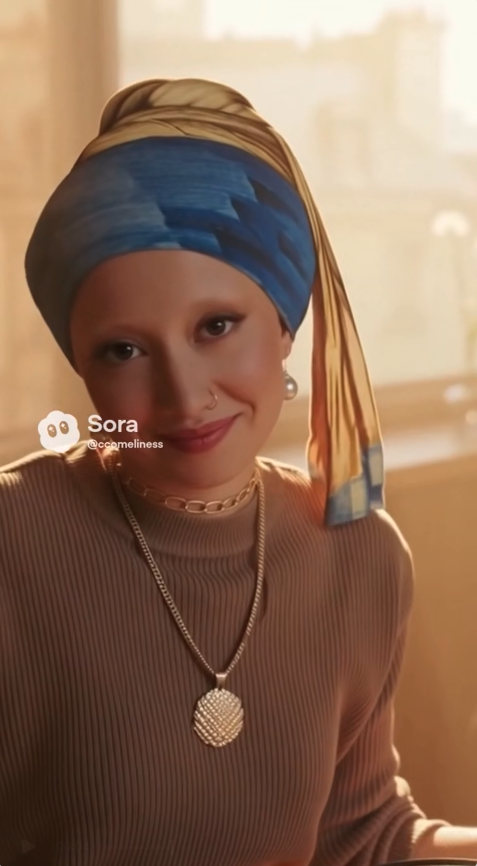 <奥黛丽·赫本>与<戴珍珠耳环的少女>一起问你早上好